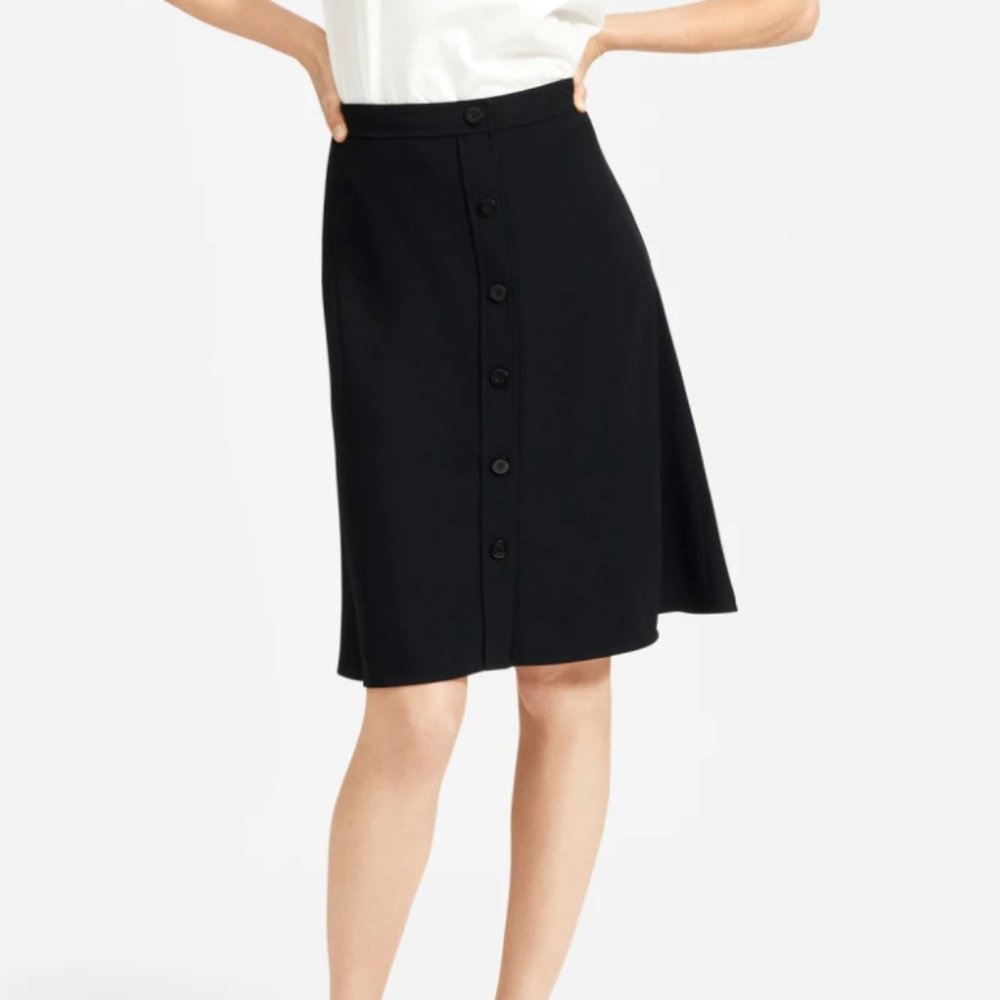 Everlane Japanese GoWeave Swing Skirt Black Size 0